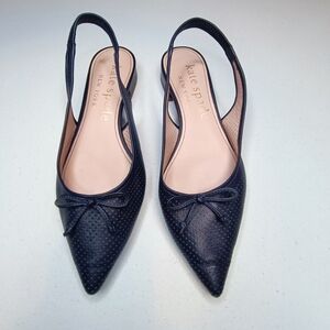 Kate Spade Veronica Navy Blue Slingback Flats Size 8.5 B
